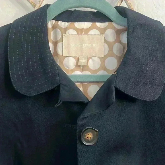 Banana Republic Navy Blue Womens Pea Coat, Size S - Picture 2 of 8